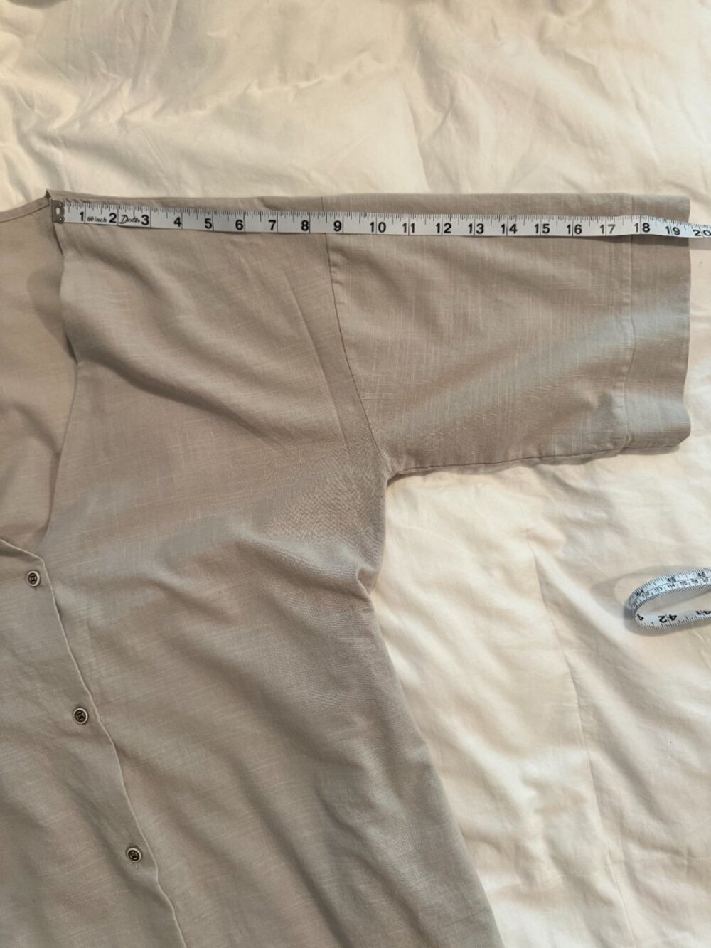 LYRA Modest Maya Kaftan Stone 100% Cotton S/M - Picture 8 of 10
